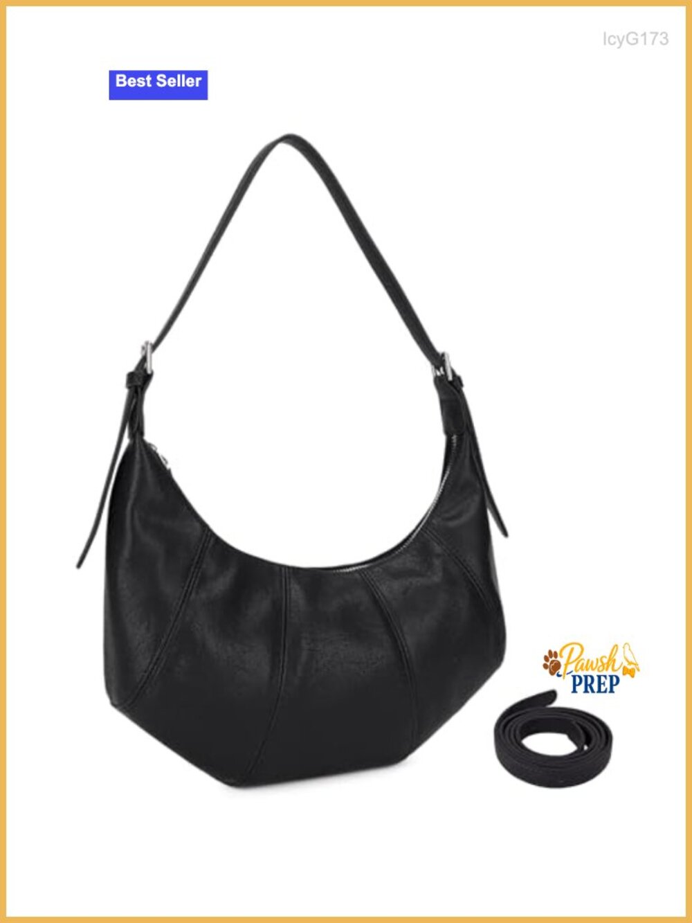 Women's Slouchy Hobo Bag Vegan Leather Crossbody with 2 Straps